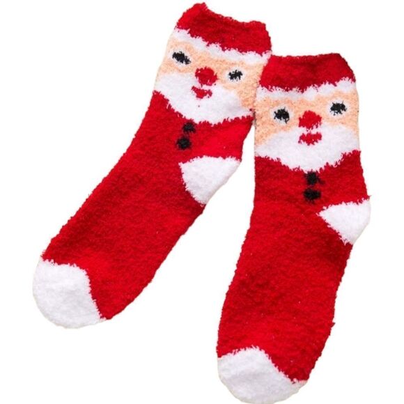 Santa Fuzzy Socks  - Picture 1 of 4